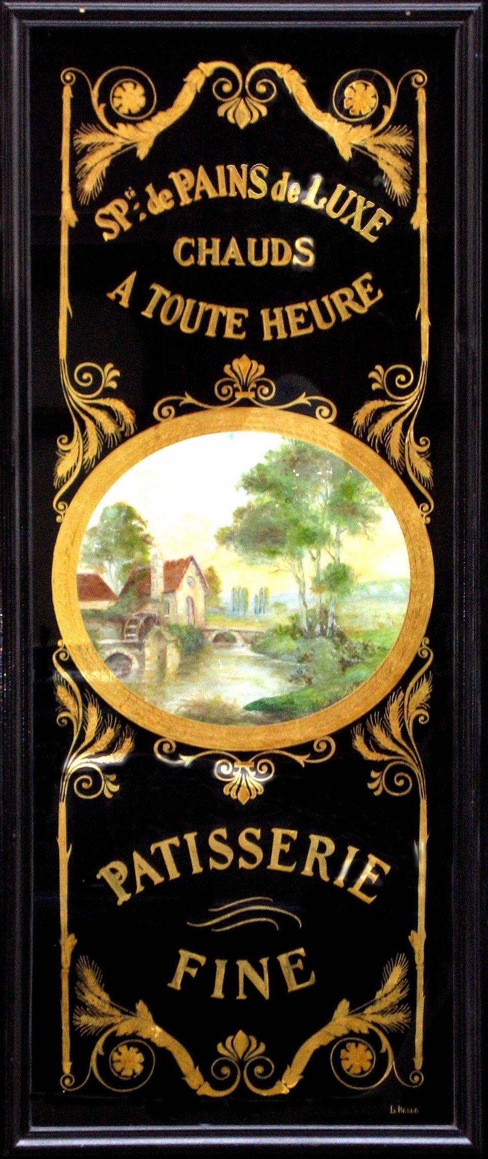 Panneau décoratif feuille d'or patisserie fine