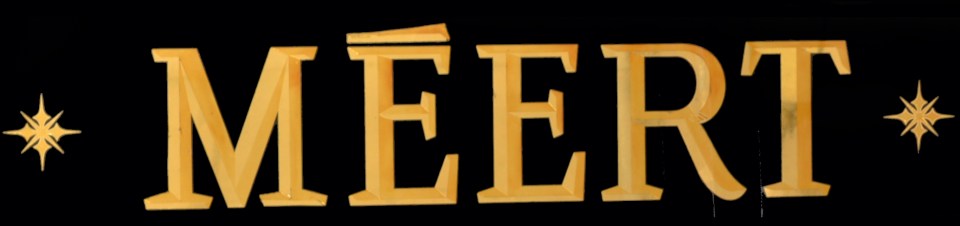 Agrandissement sur l'enseigne bandeau MEERT